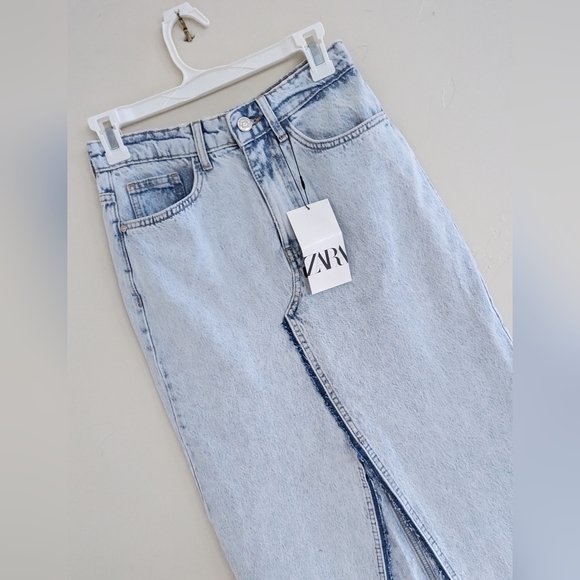 ZARA NEW Z1975 DENIM MAXI SKIRT XS,S,M,L - Picture 7 of 9